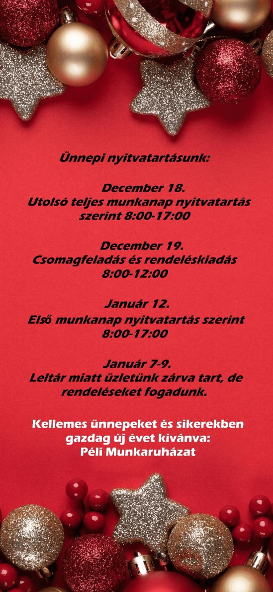 Ünnepi nyitvatartás